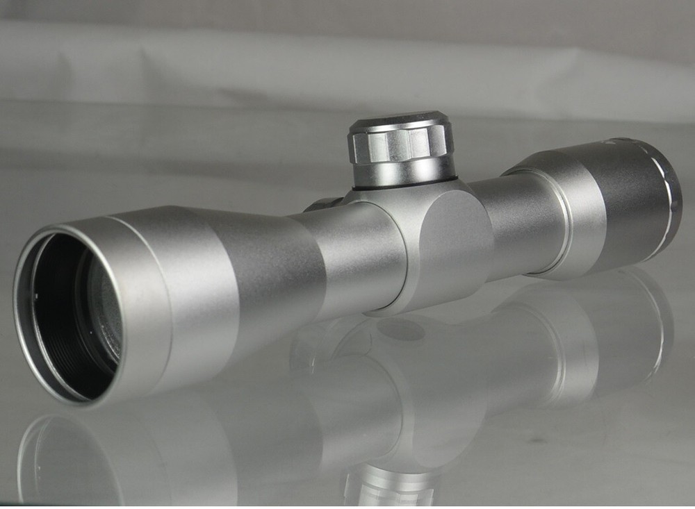 4x32 Compact Weaver Picatinny Mount Scope Mil With Ring, Anodized Silver