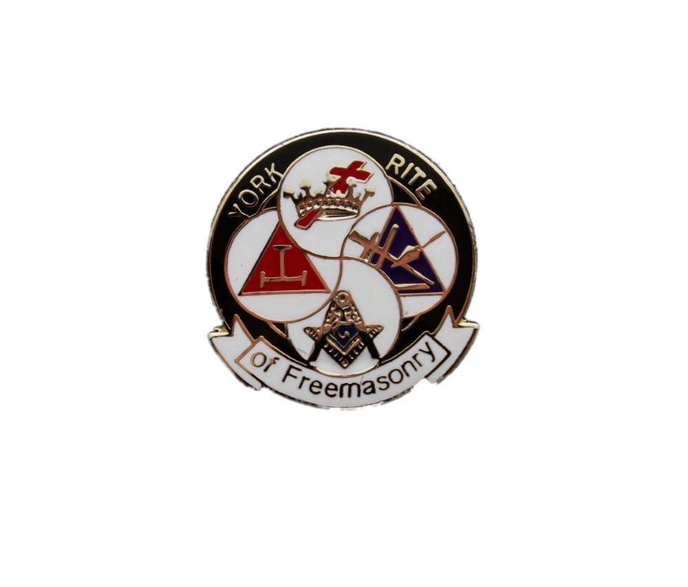 York Rite Of Freemasonry Masonic Freemason Lapel Pin