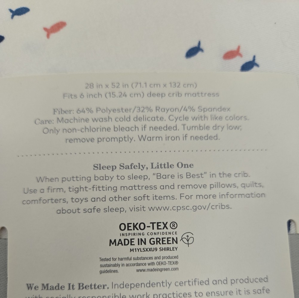 Cloud Island Fitted Crib Sheet Nautical theme One Sheet NWT