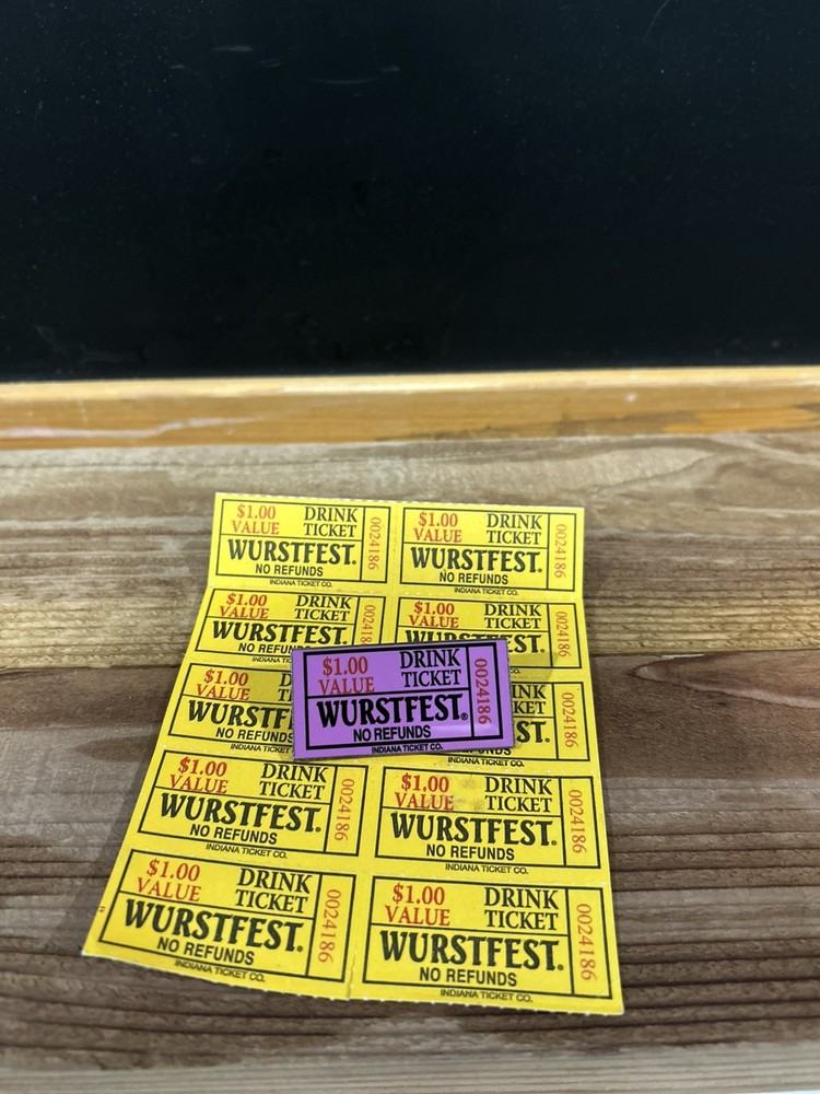 Wurstfest Beer Ticket Hat Pin Pink Color