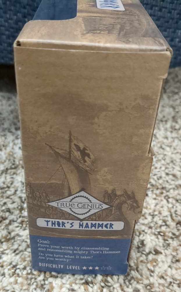 THOR’S HAMMER True Genius Wooden Puzzle Medium Difficulty. New In Box