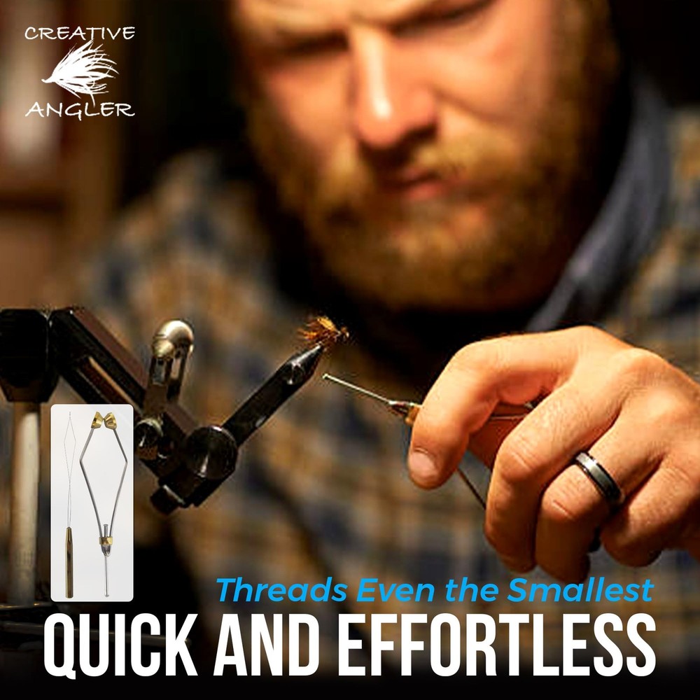 Fly Tying Bobbin Threader Combo Essential Tools Durable Equipment Holder