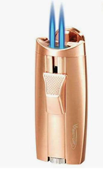 Vector Legend Dual Jet Torch Cigar Lighter - Rose Gold - New