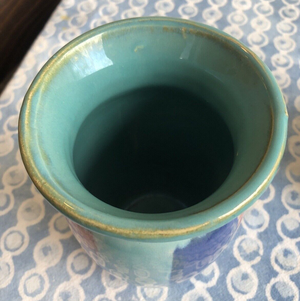 Handsome Hull Hand Painted Stoneware Vase