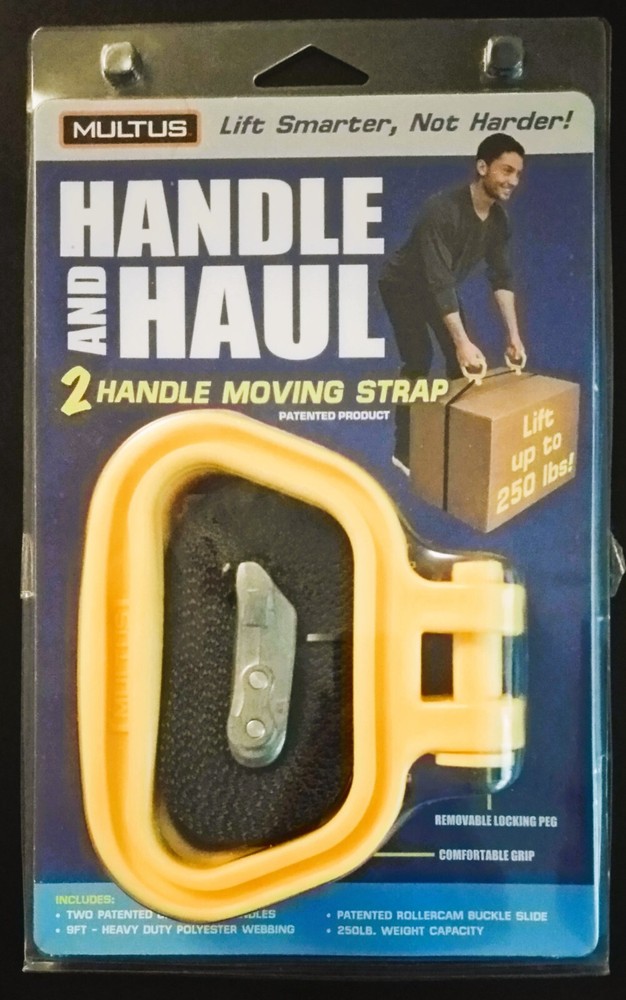 Multus Handle and Haul 2 Handle Adjustable Moving Straps, New