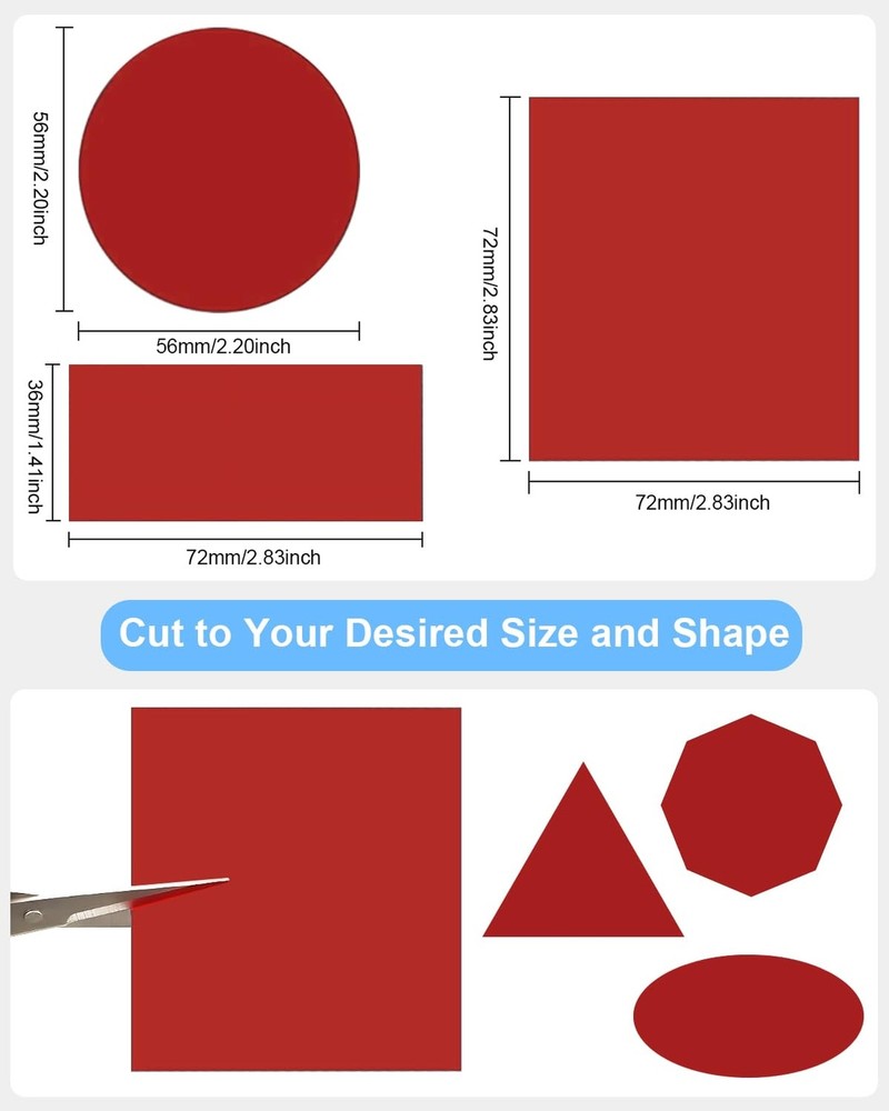 YKT Dash Cam Adhesive Pad Replacement, 6 PCS Round Square Double Sided Sticky...