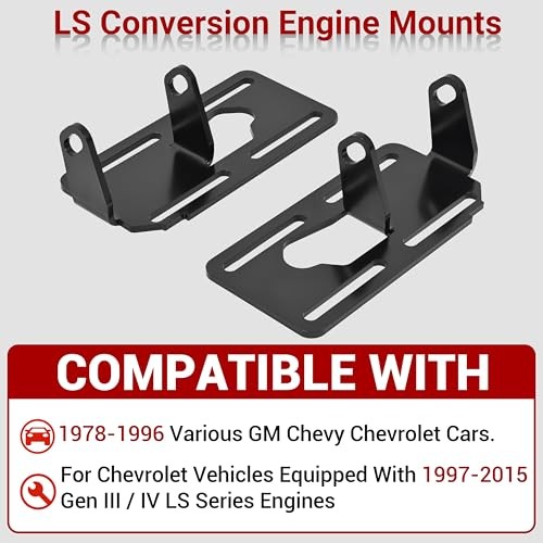 LS Conversion Engine Mounts Compatible with 1973-1996 Square Body Chevy GMC