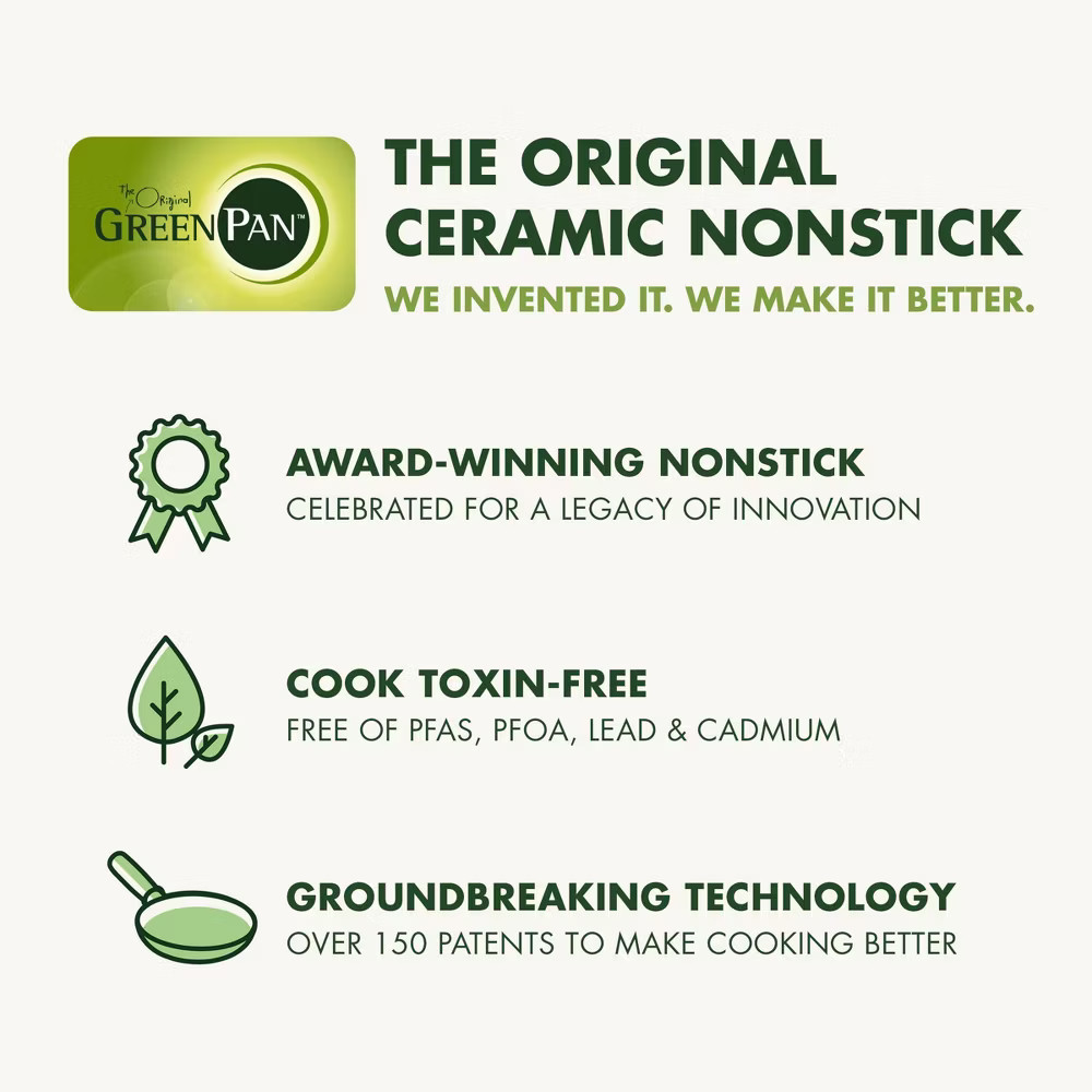 GreenPan Nova 10pc Ceramic Nonstick Aluminum Cookware Set