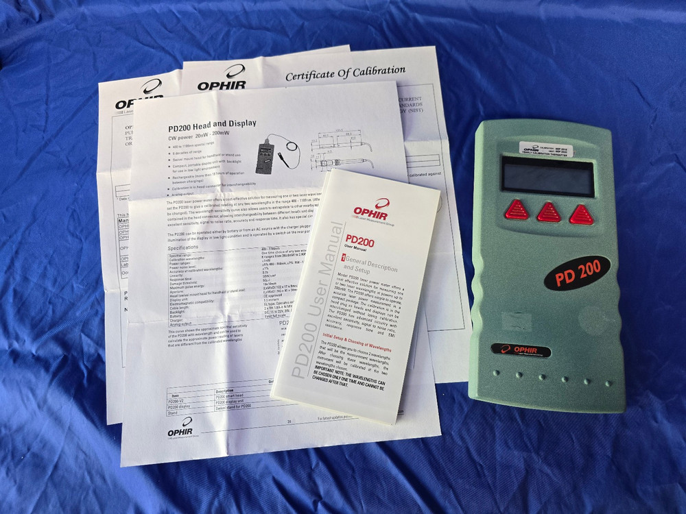 Ophir PD 200 Optical Power Meter & 3 Sensors