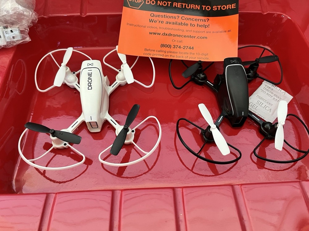 Sharper Image Dual 2 Pack Drones & Flag Racer Drone Set with Remote Control