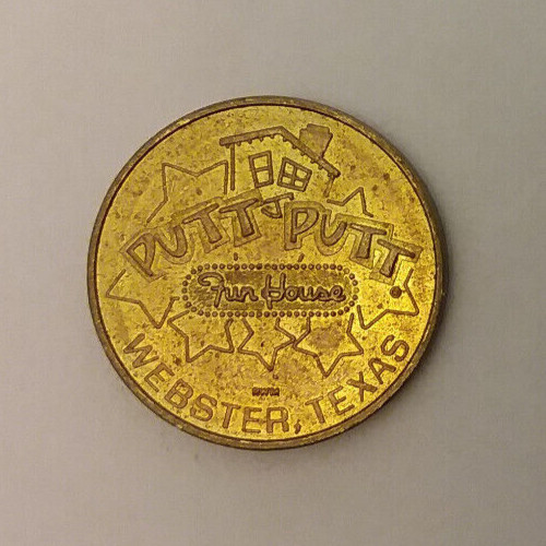 Putt Putt Fun House Arcade Webster, TX Game Token 22mm