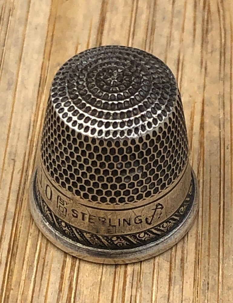 Vintage Sterling Silver Thimble, size 10