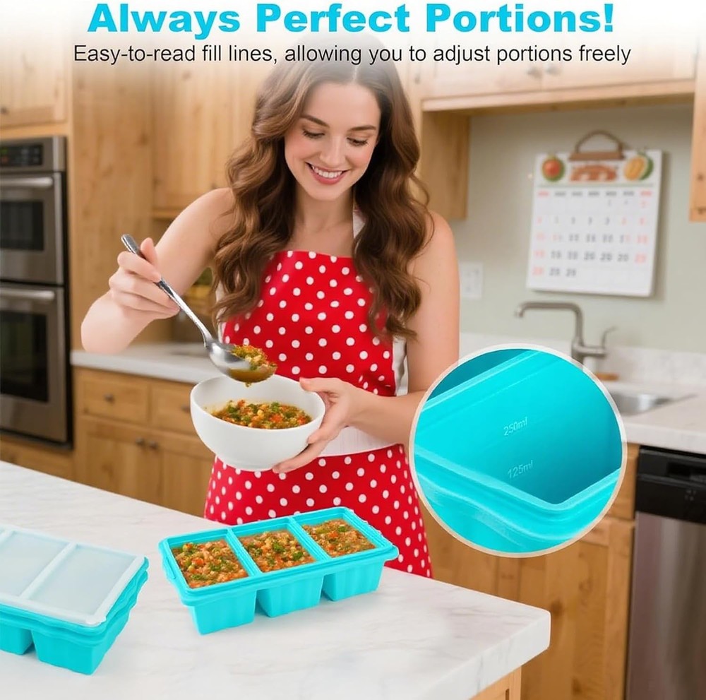 2 Pack Silicone Freezer Molds With Lids,1.5 Cup 1.5 Cup(2Pack), blue