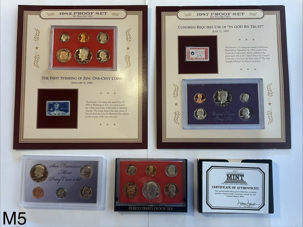 San Francisco Mint Proof Coins - Multiple Years
