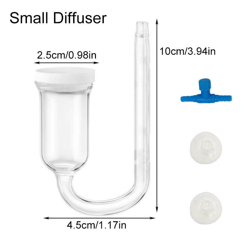 Co2 Diffuser Aquarium Bubble Reactor System Atomizer Fish Tank Live Plants Water