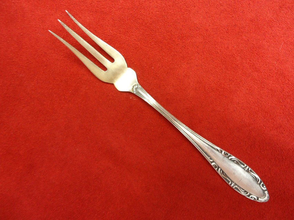 6 German 800 Silver Fruit Forks or Cocktail Forks (#2242)