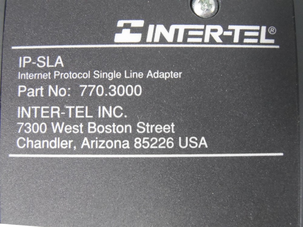 Intertel Axxess IP SLA Single Line Adapter 770.3000 Inter.tel Inter-tel