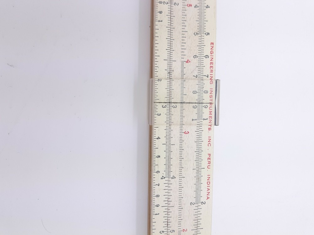 10" Engineering Instruments Slide Rule Model 250-BT W/ Case
