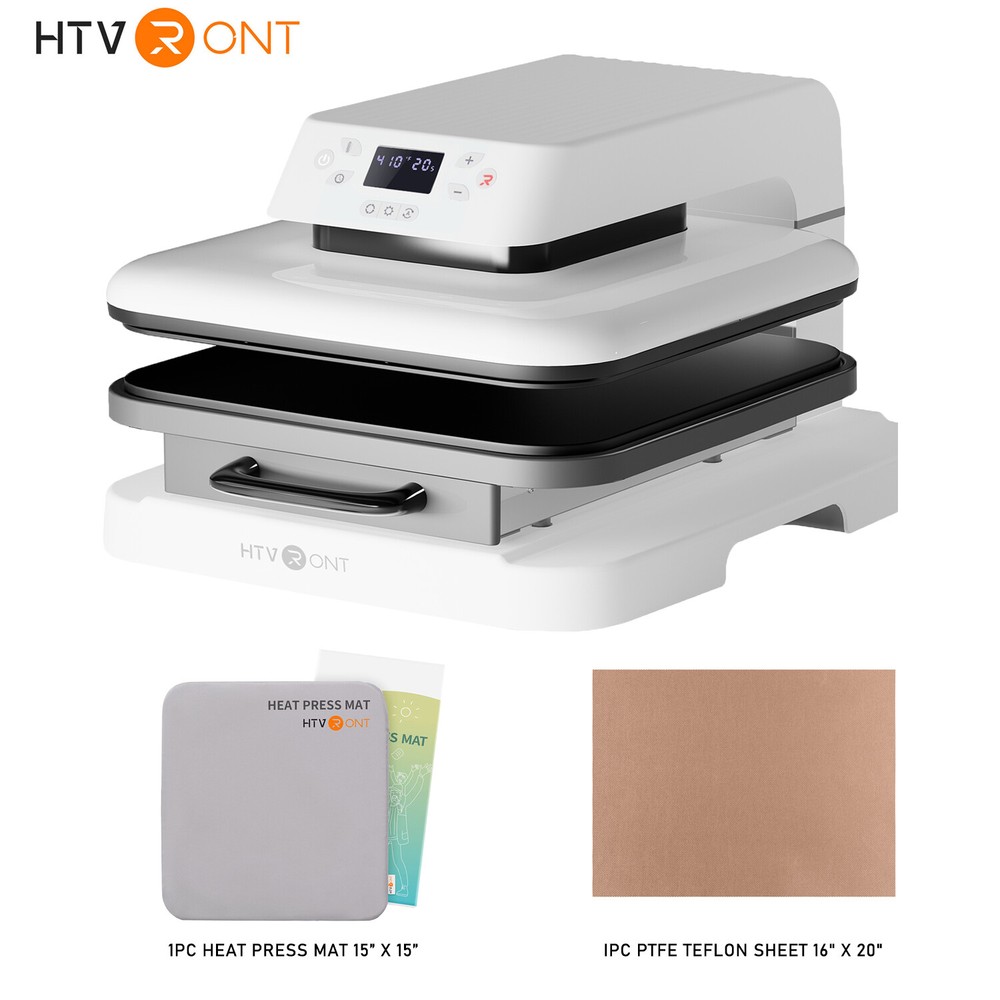 HTVRONT Heat Press Machine Bundle Digital Transfer T-Shirt Sublimation Automatic