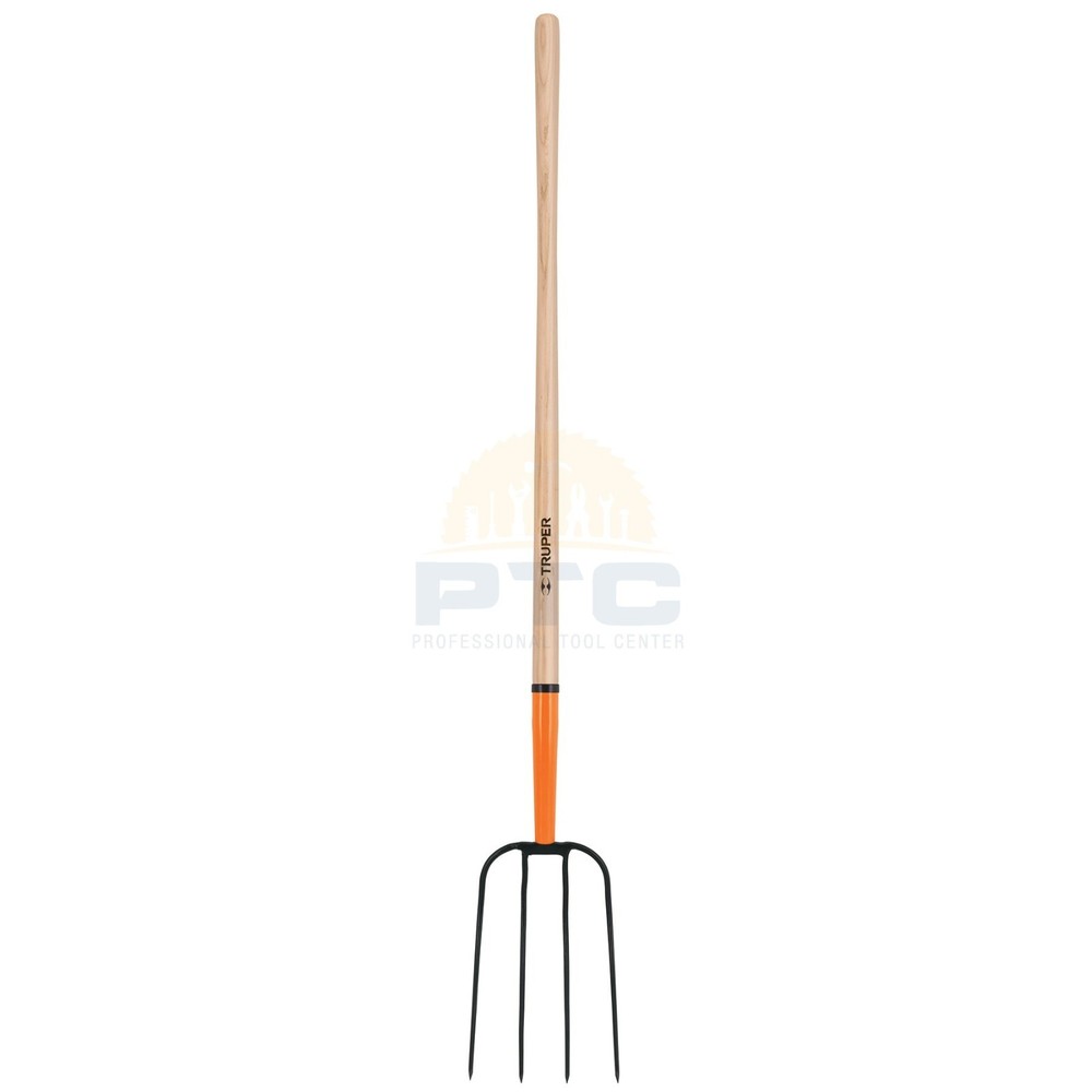 Truper BPJ-4 Straw pitchfork, 4 prong, 48" handle