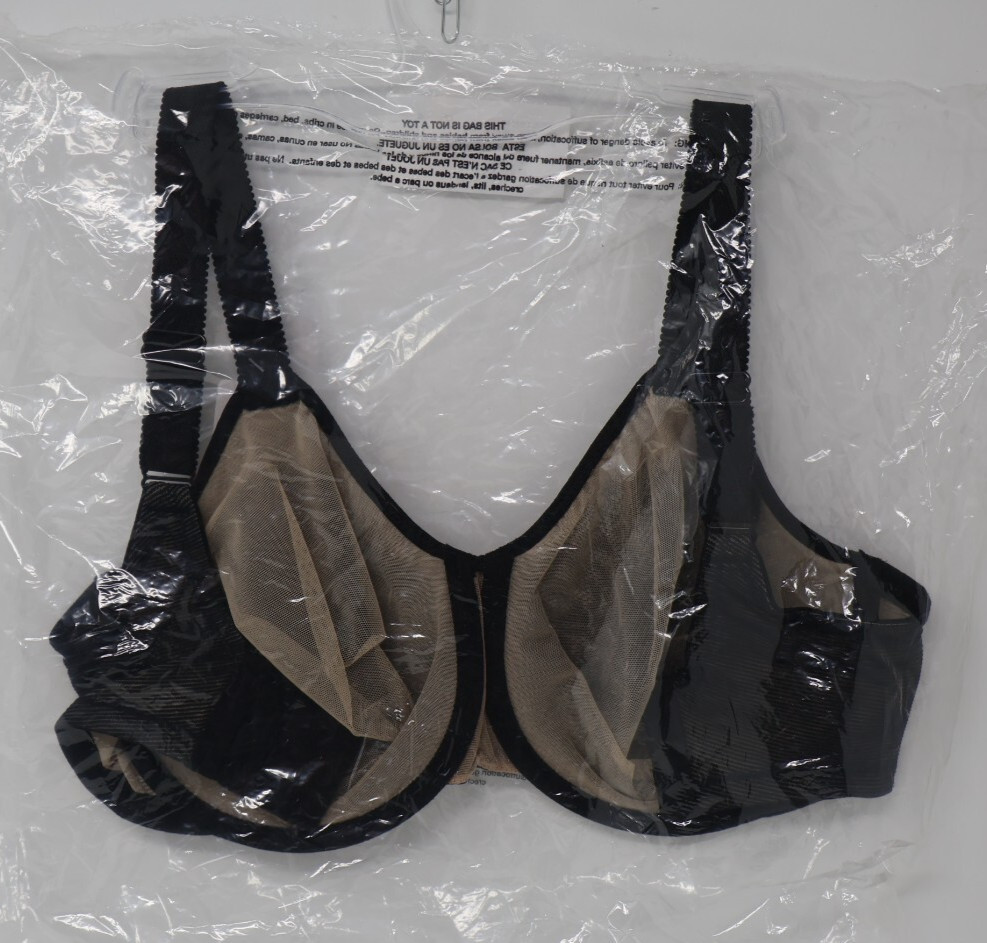 Wacoal Visual Effects Minimizer Bra 857210 30G Black NEW w/ Tags