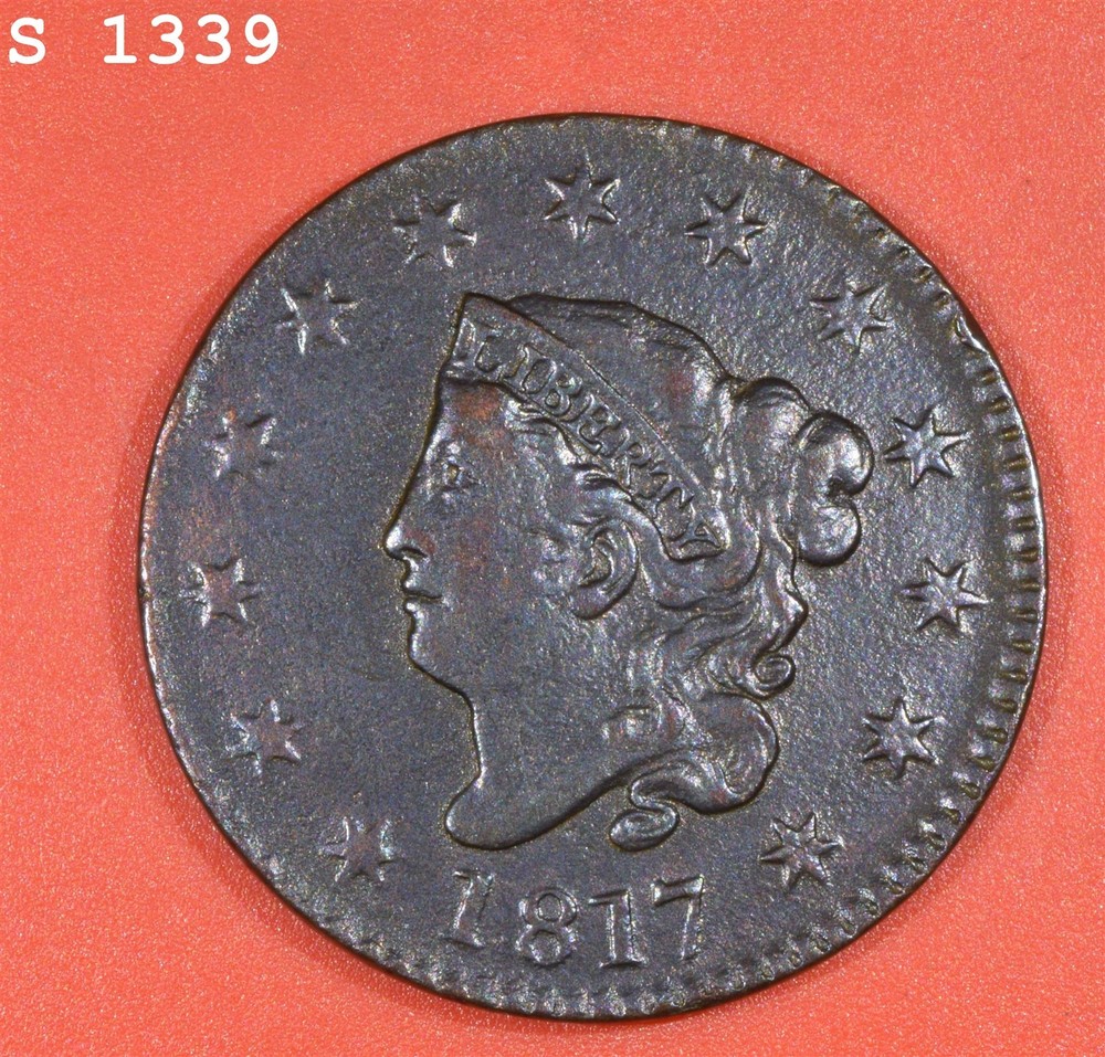 1817 Coronet Head Large Cent "VF/XF"