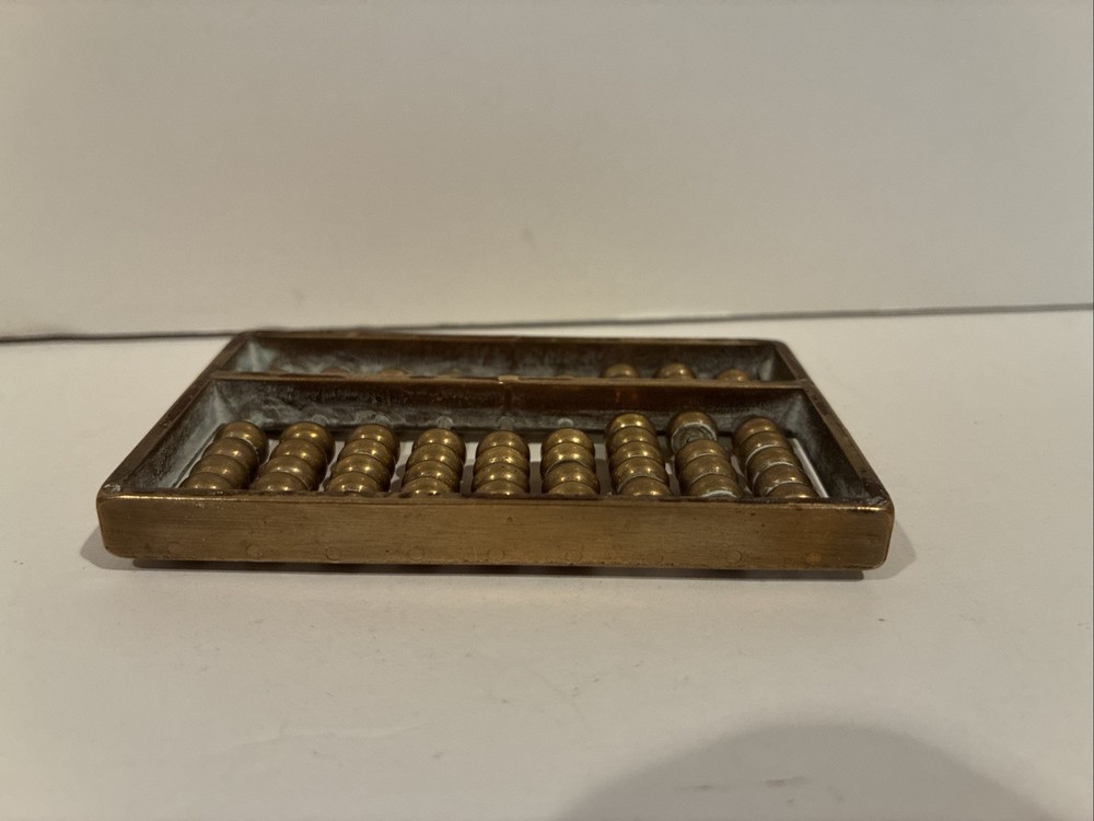 Vintage Mini Brass Abacus 3x2
