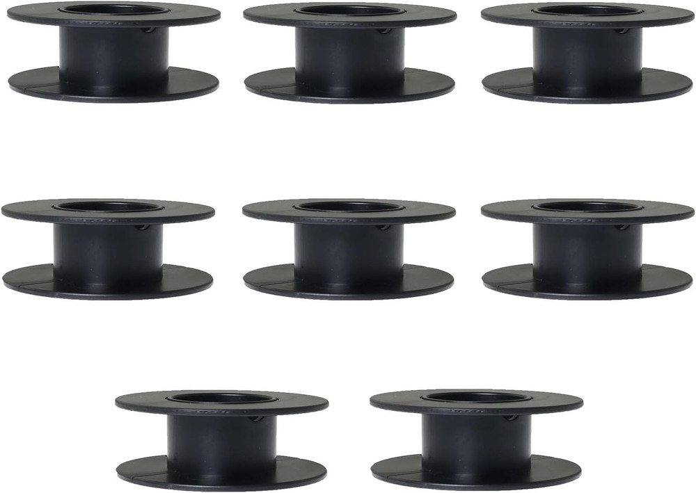 Plastic Spool 8Pcs 55Mm Black Bobbin Empty Spools for Embroidery Thread, Yarn,