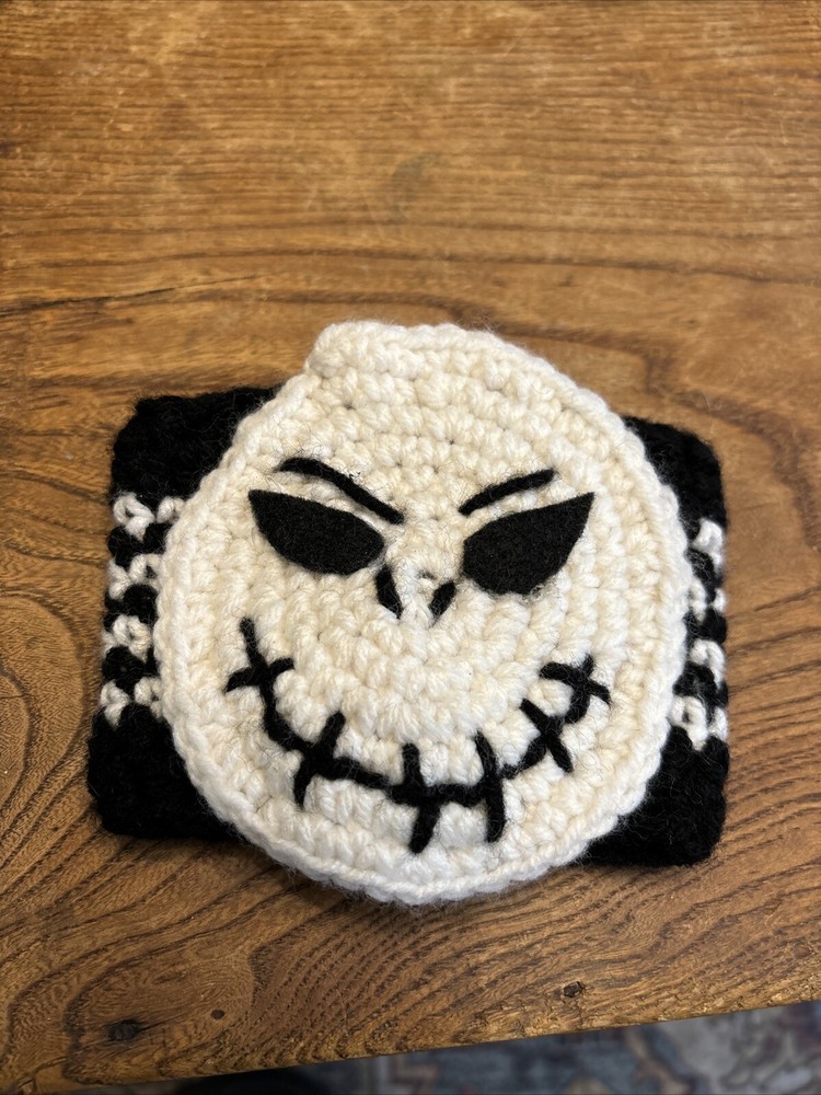 Jack Skellington Handmade Crochet Coffee  Warmer (only)*
