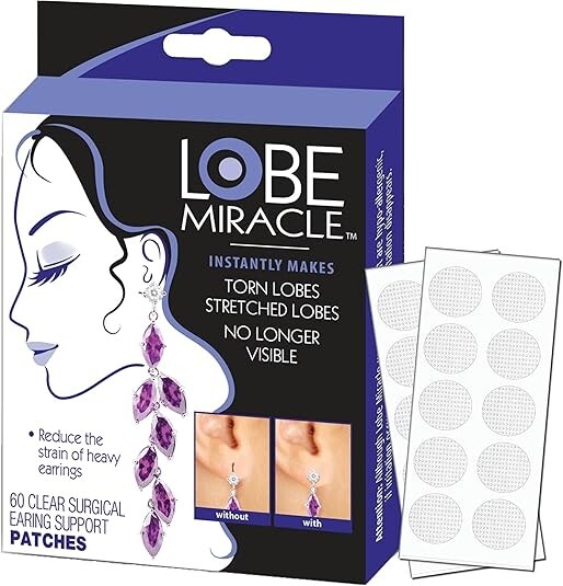 Miracle Ear Lobe Support Patches, 60/100/200/300 Count