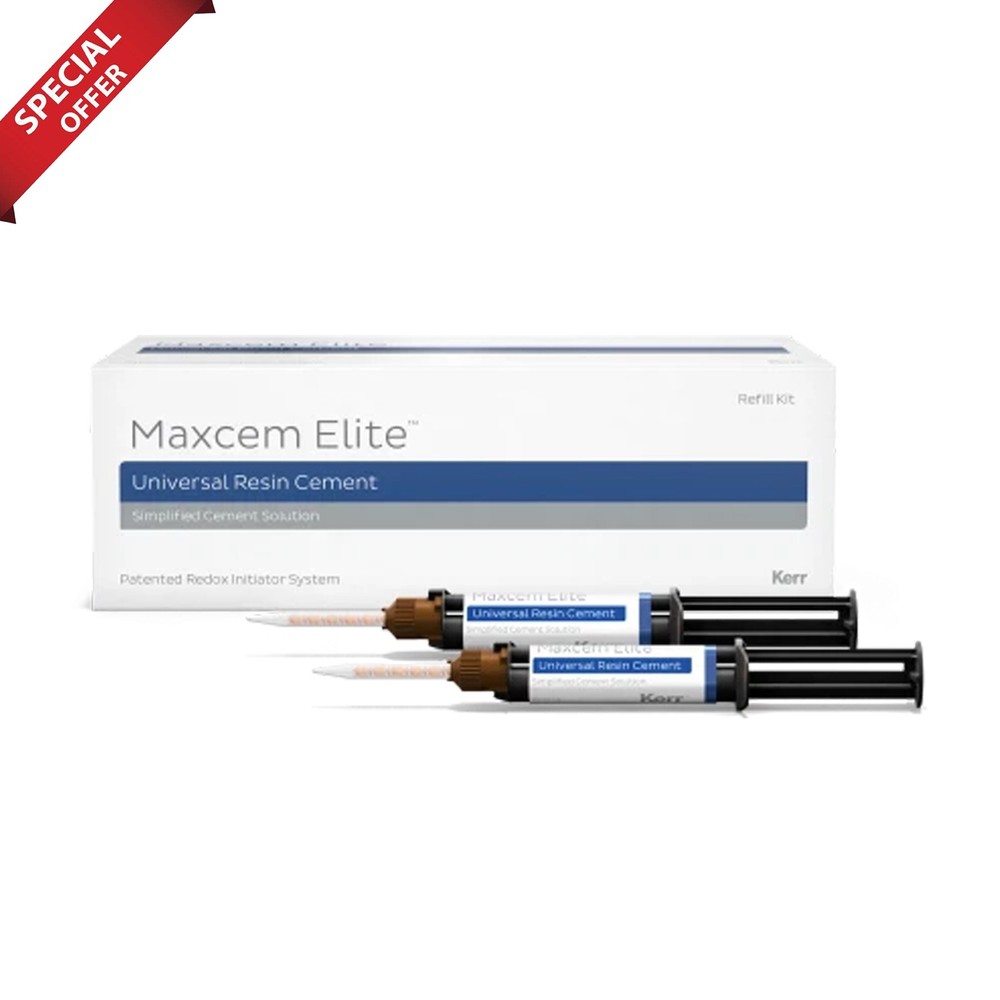 Maxcem Elite Refill Clear BOX of 2Pk+ tips Long exp
