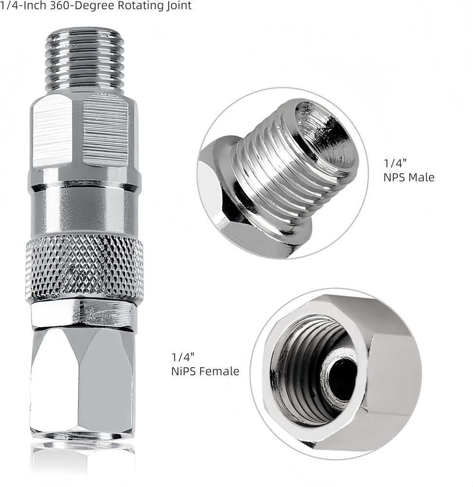 Stainless Steel Sprayer Joint 1/4" & 7/8" Thread for Graco Paint Sprayers
