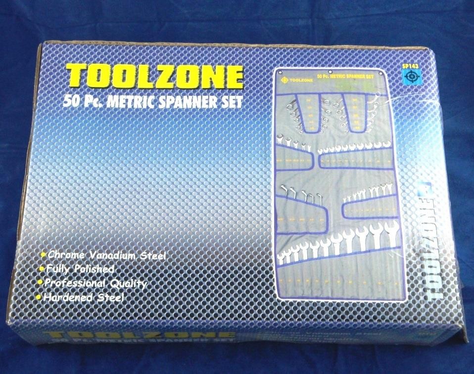 Toolzone 50 Piece Metric Spanner Set Polished