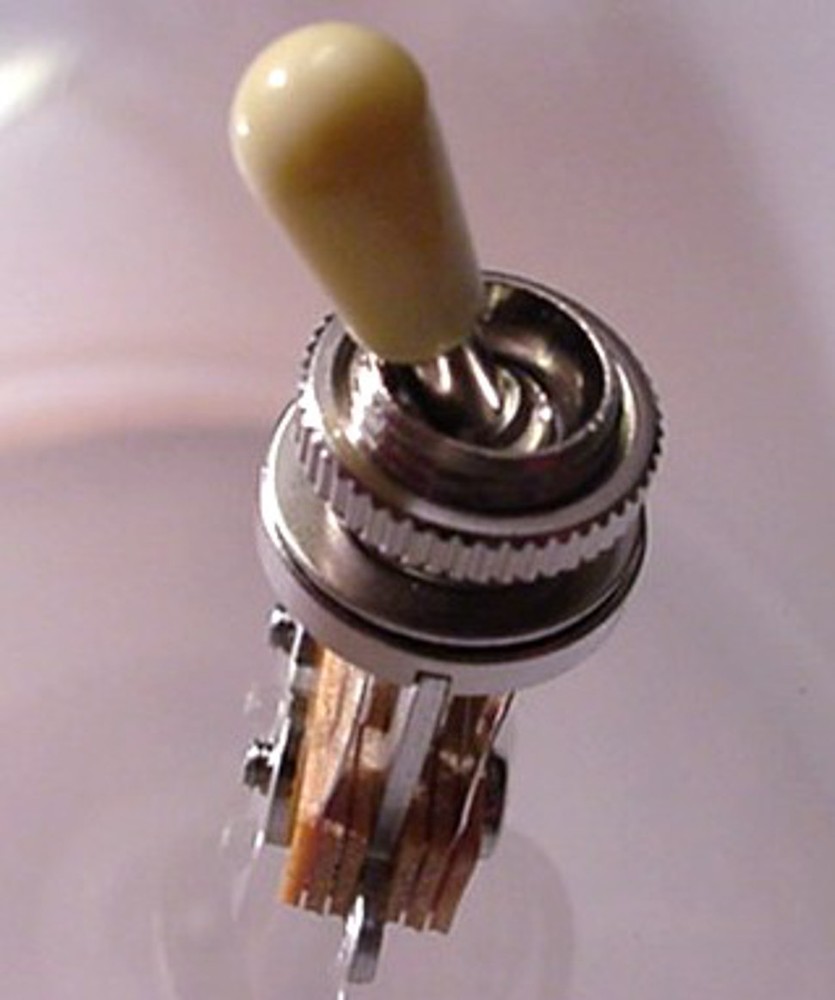 QUALITY 3 WAY TOGGLE SWITCH - ELECTRIC GUITAR - CREAM
