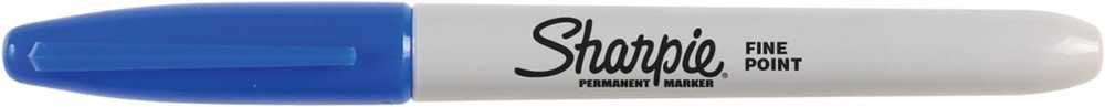 Permanent Markers Fine Tip Black & Blue 2 Pack Water Resistant Quick-Drying