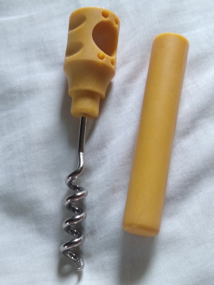 Vintage Corkscrew With Plastic Cover.