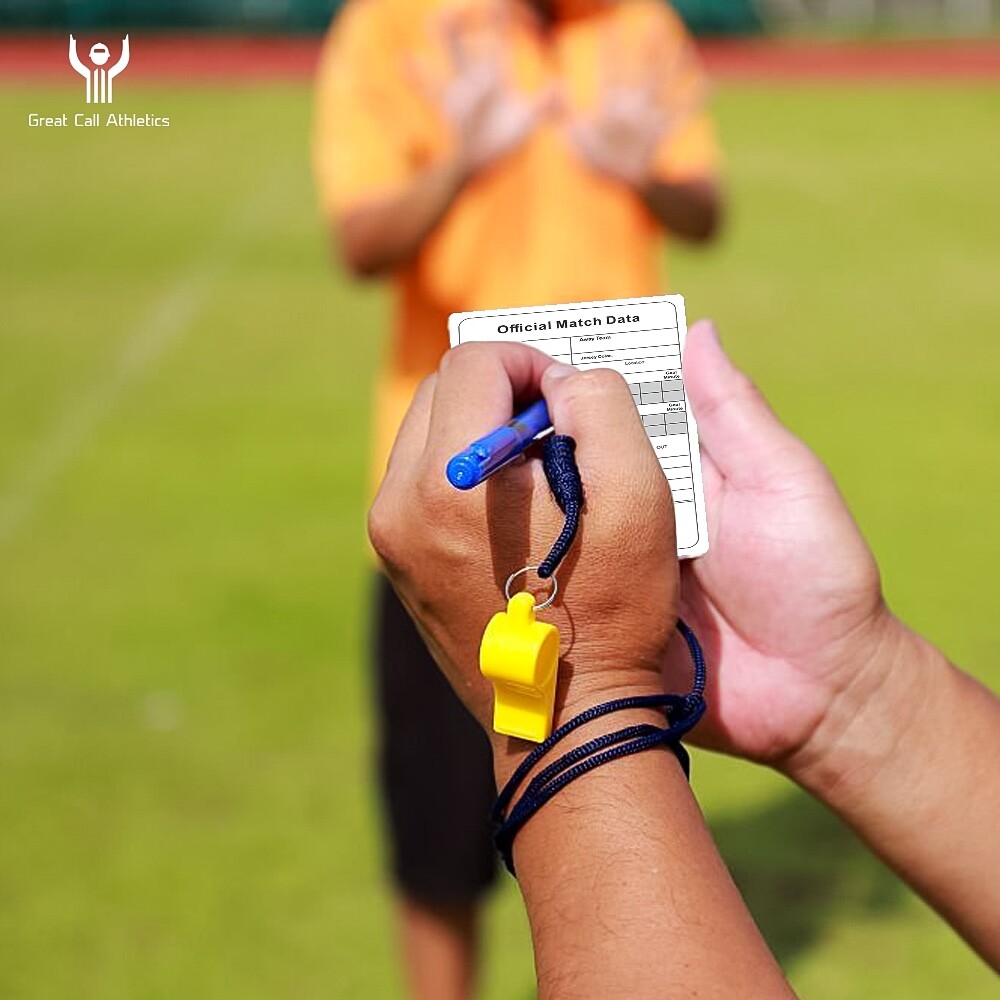 Soccer Referee Game Cards Pro 50 Pack Double Sided Thick Print Match Data Set