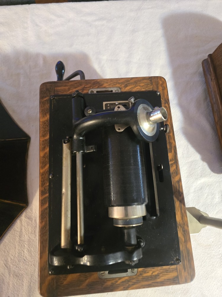 Edison Standard Phonograph w/ Horn + Extras