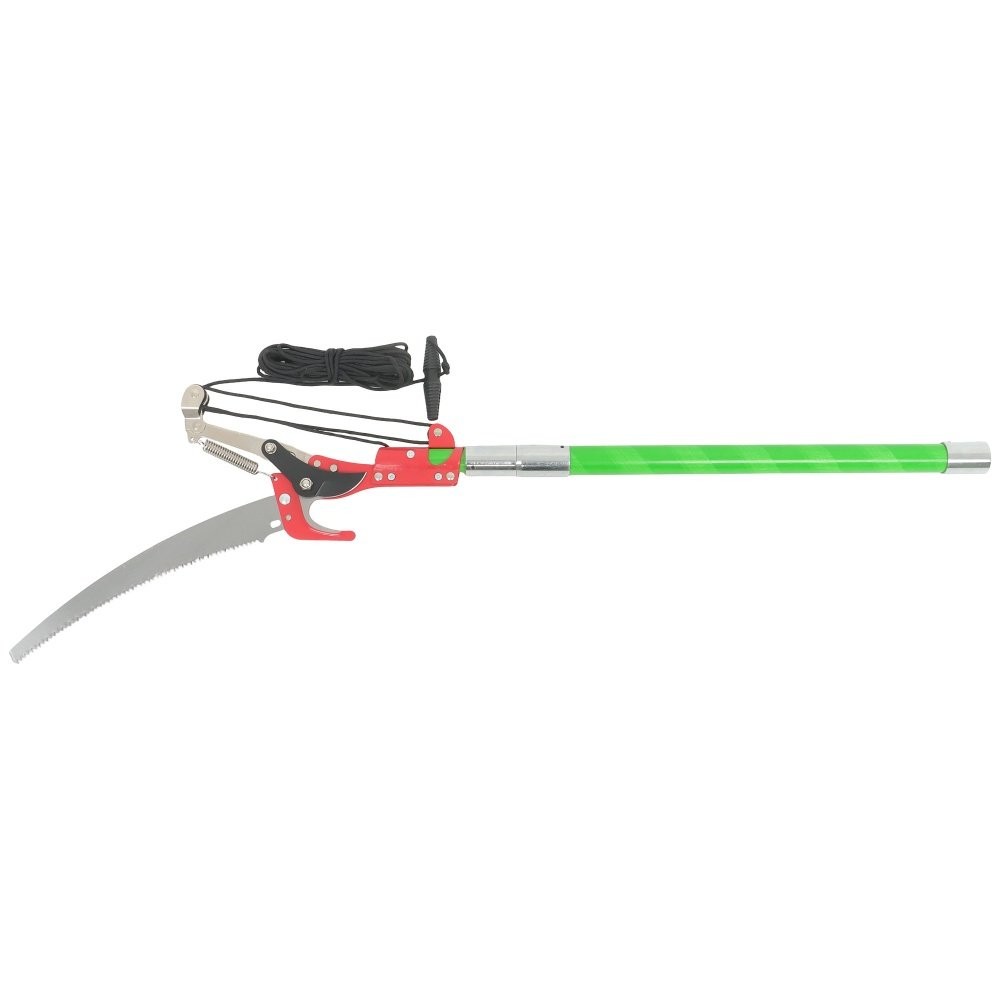 27 Feet Tree Pole Pruner Manual Branches Trimmer Tree Branch W/ Scissors Green