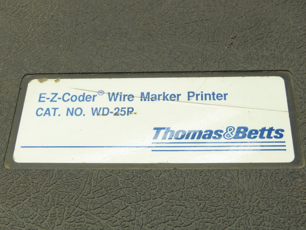 Thomas & Betts WD-25P E-Z-Coder Wire Marker Printer Tested & Working