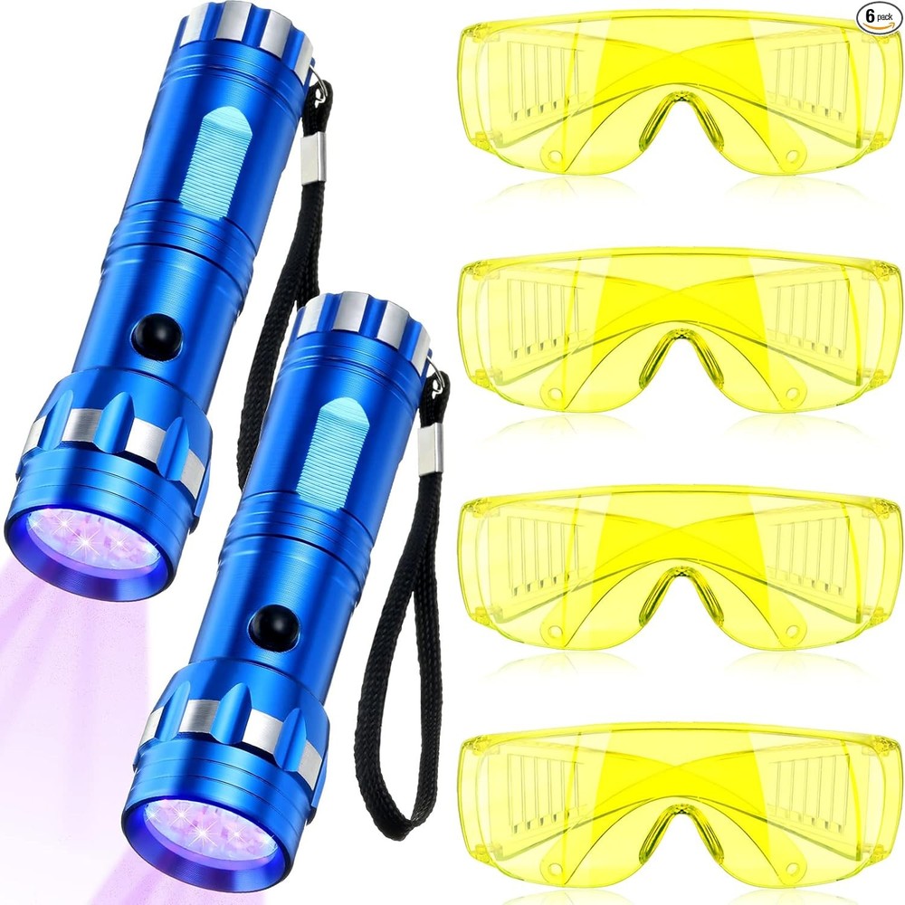 Air Conditioner Leak Detector Tool Flashlight 2 Pieces Leak Test Flashlight Dye