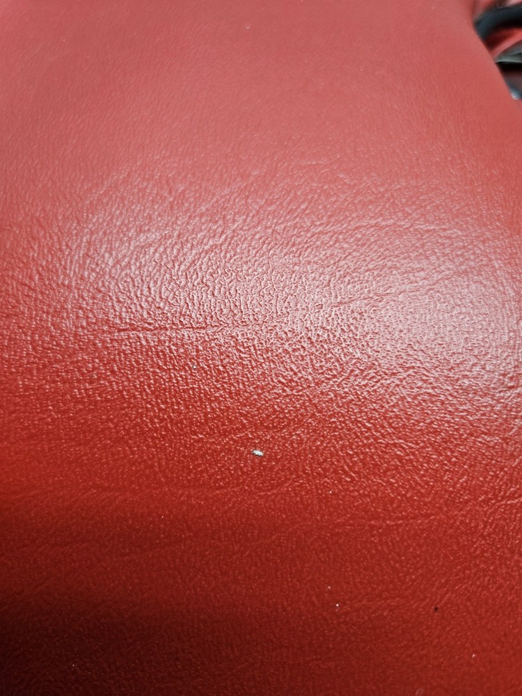 Vintage Camel Saddle Stool Cushion Only Black Red