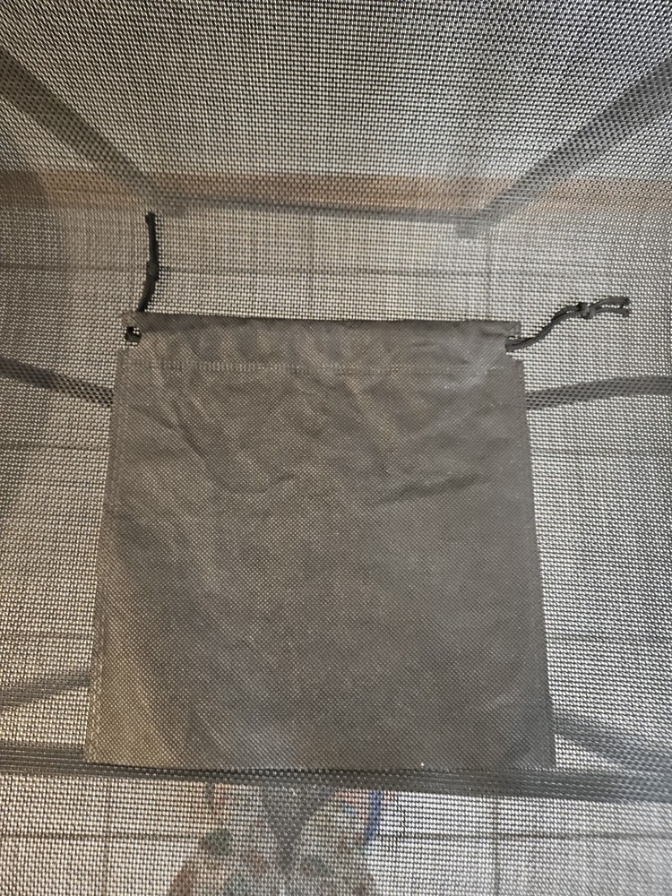 Drawstring Bag Small Storage Bag Black 8x8