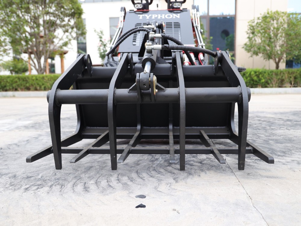 Grapple Grabber mini skid steer loader attachments for TYPHON STOMP skidsteer