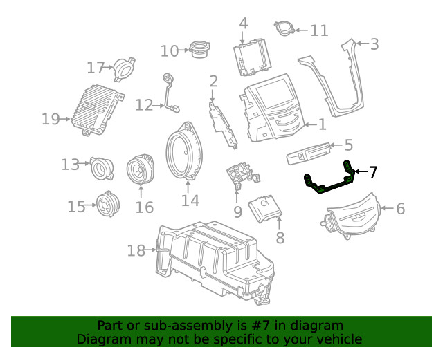 Genuine GM Instrument Panel Upper Trim Panel Bracket 23235037
