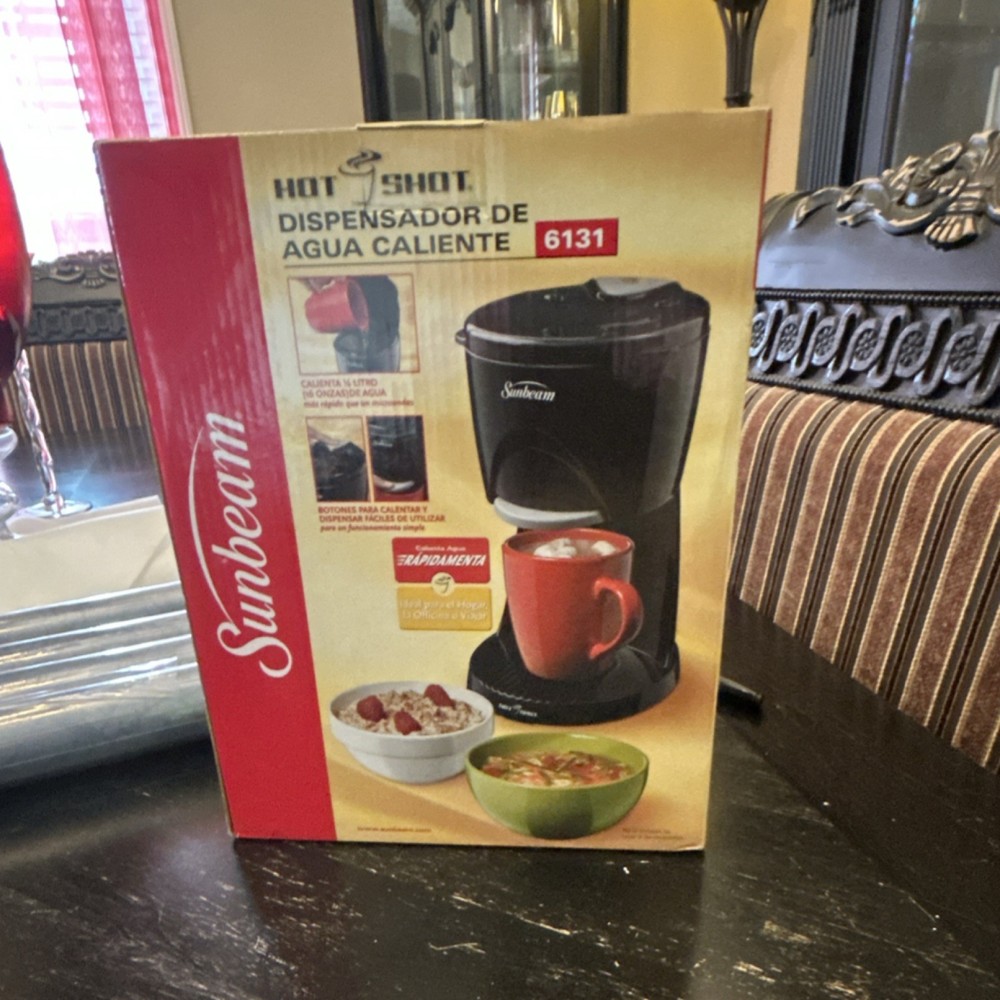 Sunbeam Hot Shot 6131 Hot Water Dispenser, 16oz, Black, Push Button