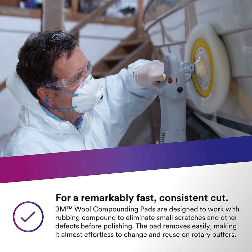 3M 05711 Hookit Plus Compounding Pad 9"