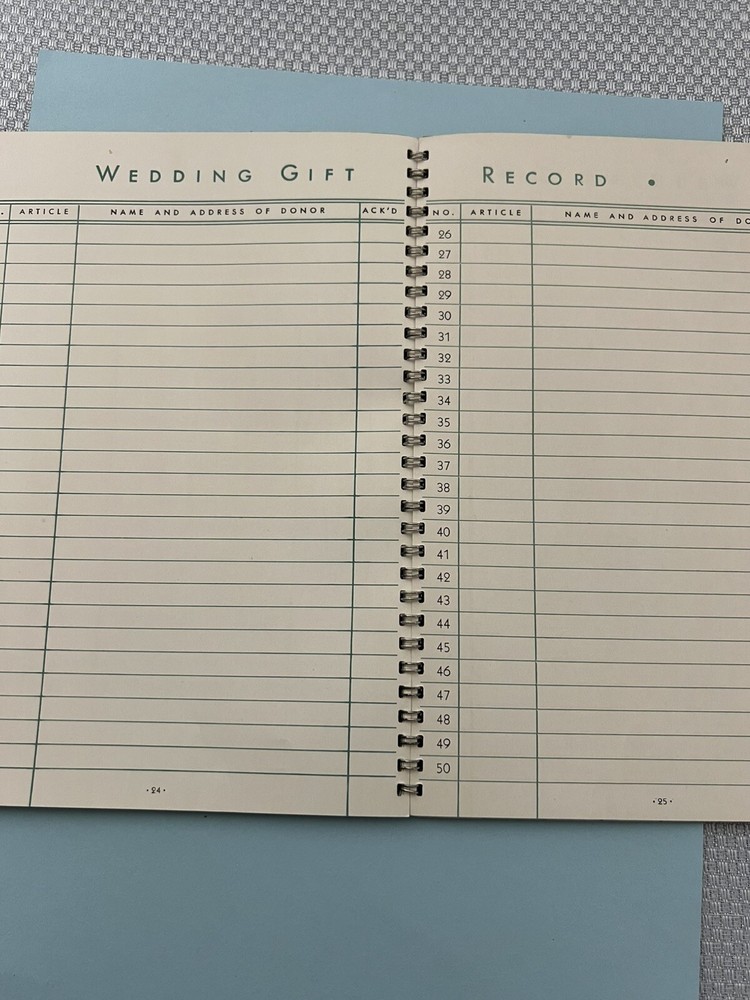 How To Plan Your Wedding Notebook Towle Mfg.Co. Copywrite 1936