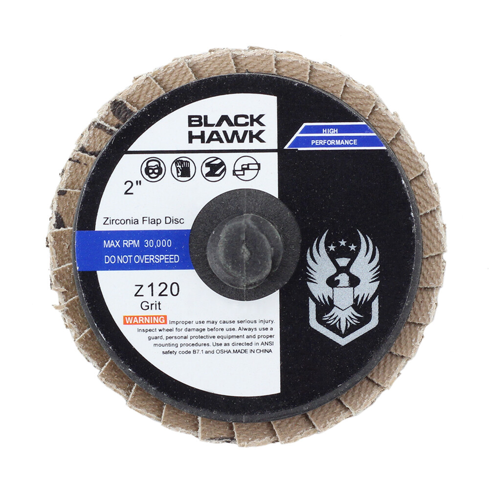 10 Pack - 2" Mini Flap Discs 120 Grit Quick Change Sanding Roloc Style Type R