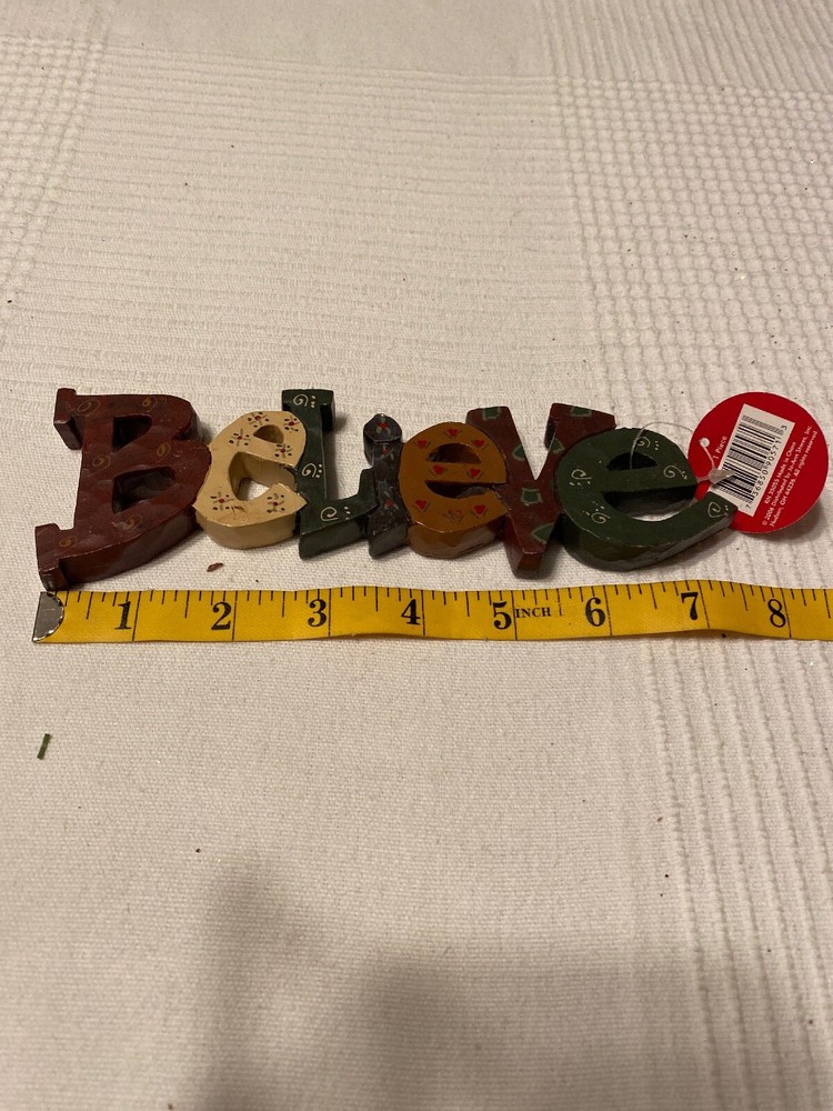 Santa's Workbench Christmas 2006 "Believe“ Wall Decor - NEW!